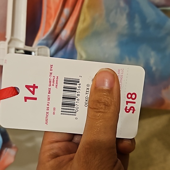 Girls colorful jammies short set - Picture 6 of 6